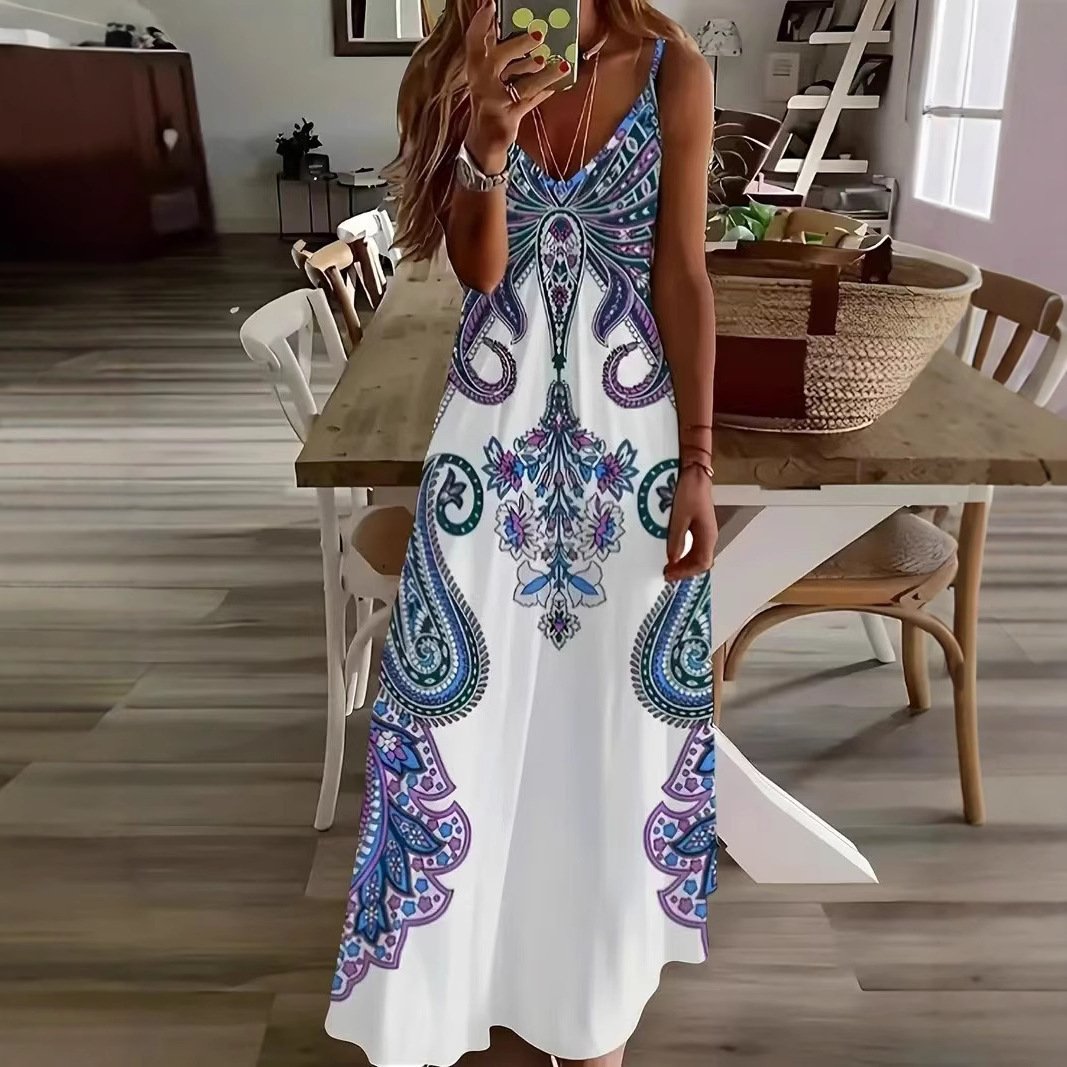 Chic Long Sleeveless Prom Dress - White V-Neck Jumpsuit Maxi for Parties - Image 5