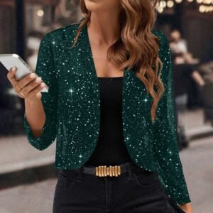 Green cardigan jacket