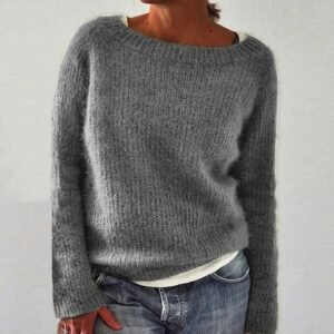 Grey knit sweater
