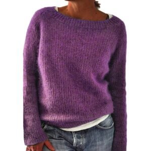 Purple knit sweater