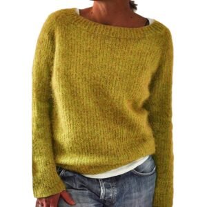 Yellow knit sweater