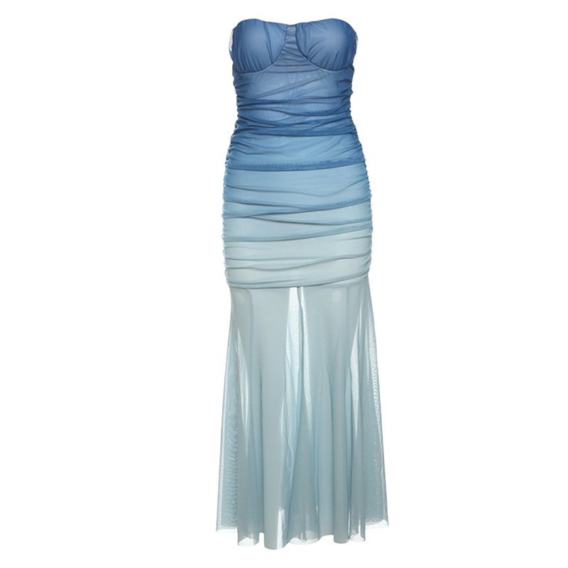 Chic Strapless Midi Dress for Women | Elegant Evening & Party Wear - Image 4