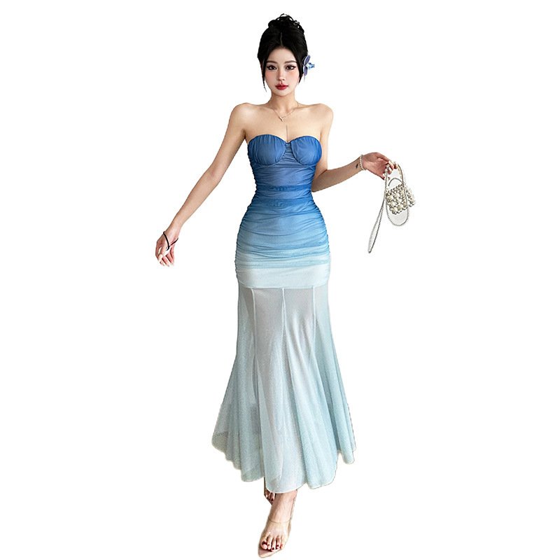 Chic Strapless Midi Dress for Women | Elegant Evening & Party Wear - Image 5