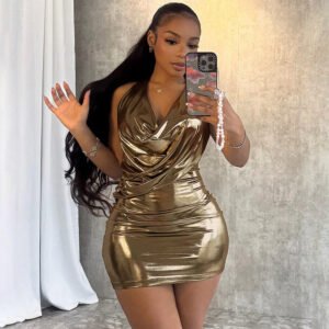 California Chic: The Essential Halter Mini Dress for USA Glamour