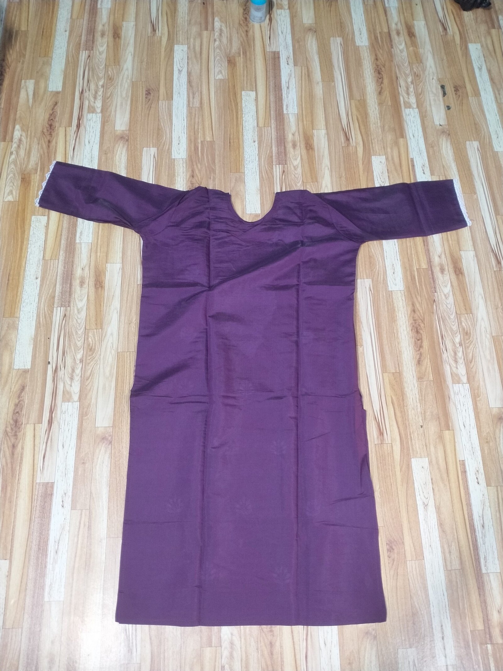 dark purple chikanakri kurti