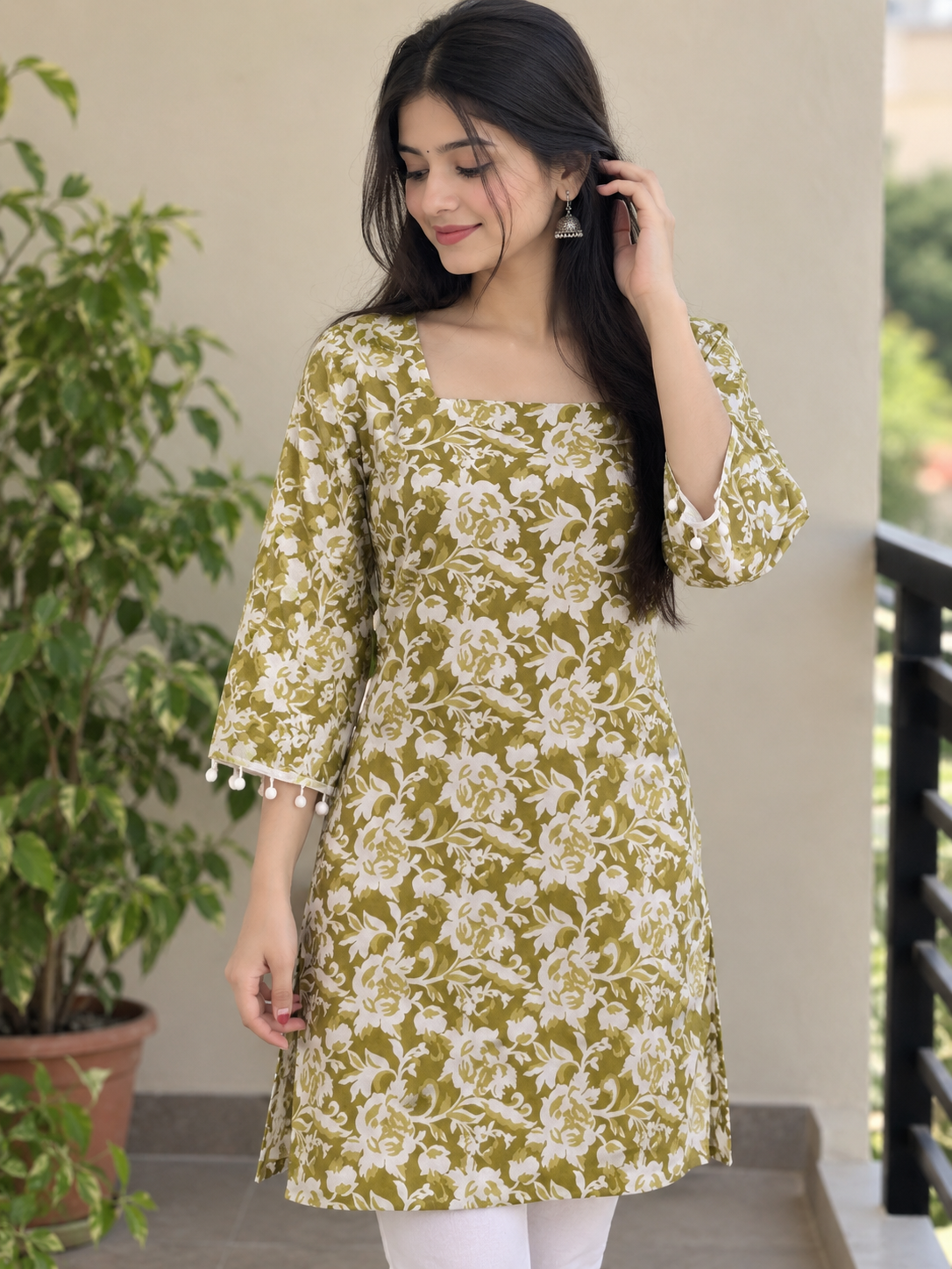 Trending Square neck kurti